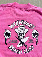 Load image into Gallery viewer, Neon Pink Tee, No Kooks, No Commies Beach Club Jolly Roger design.
