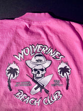 Load image into Gallery viewer, Neon Pink Tee, No Kooks, No Commies Beach Club Jolly Roger design.
