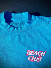 Load image into Gallery viewer, Bright Blue Wolverines Tee, No Kooks, No Commies Beach Club Jolly Roger design.
