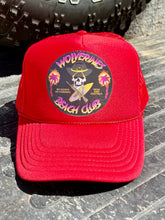 Load image into Gallery viewer, Wolverines Beach Club Jolly Roger Design Trucker Hat
